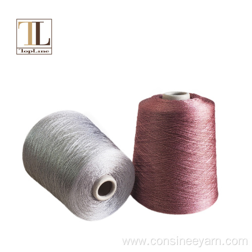 Topline fancy polyester viscose lurex yarn for knitting